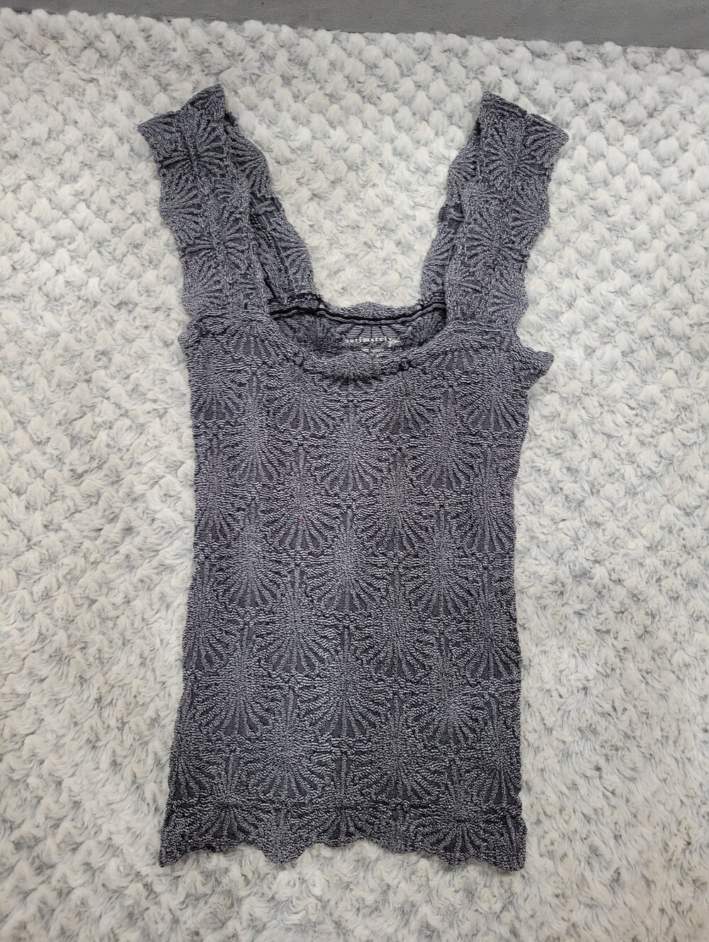 Free People Love Letter Cami - Charcoal Gray